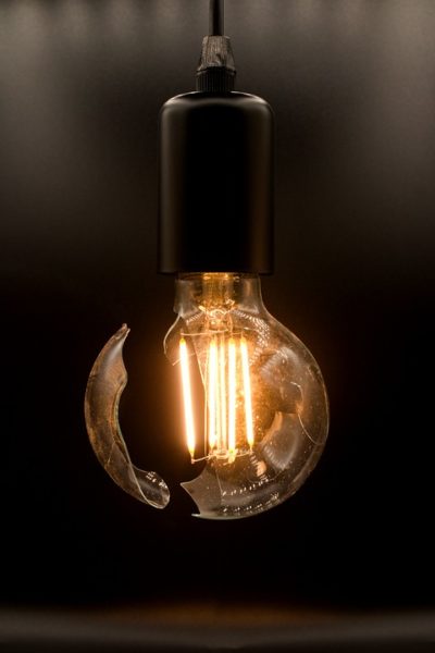 broken lightbulb