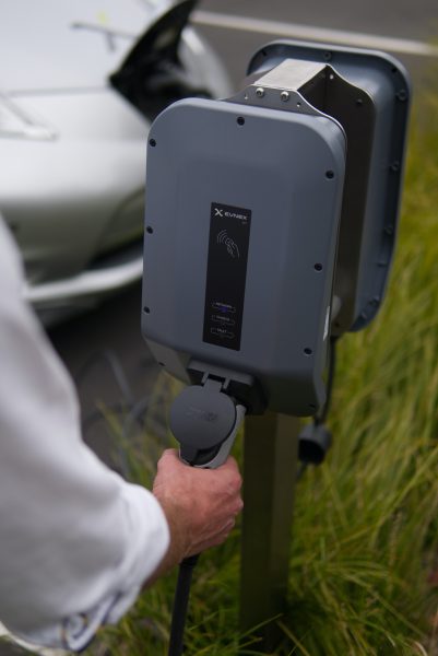 Electric car charging station